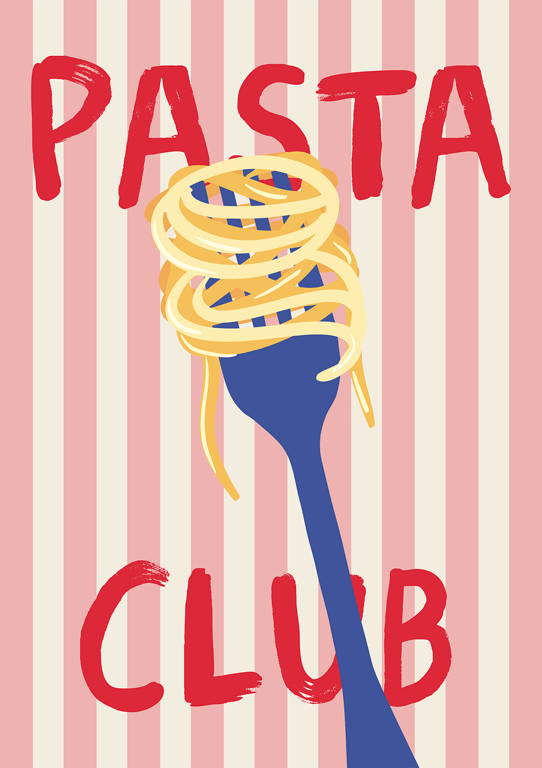 Pink Pasta Club Kitchen Art - Style My Wall.,frame