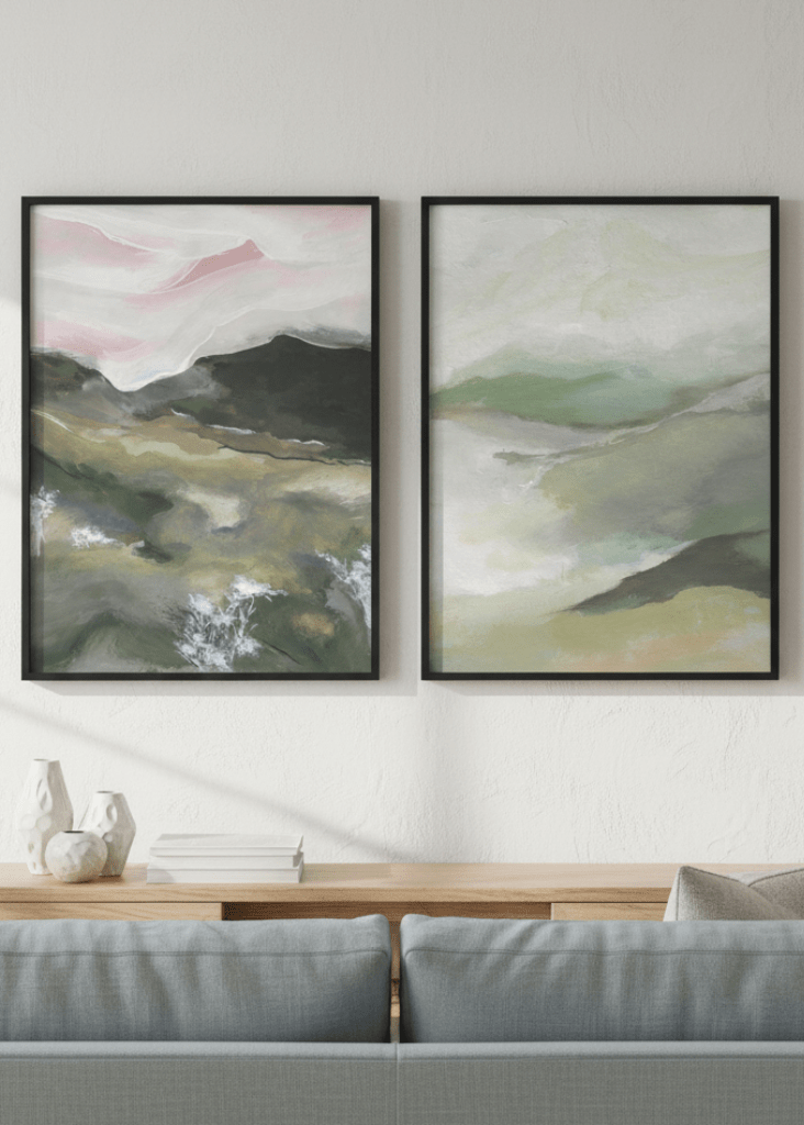 Pink Recollections Duo by Josephine Wianto wall - art - picture - poster