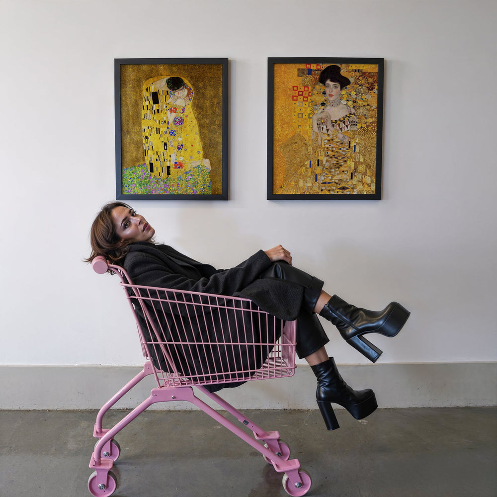 Portrait & The Kiss Exhibition Prints by Gustav Klimt wall - art - picture - poster