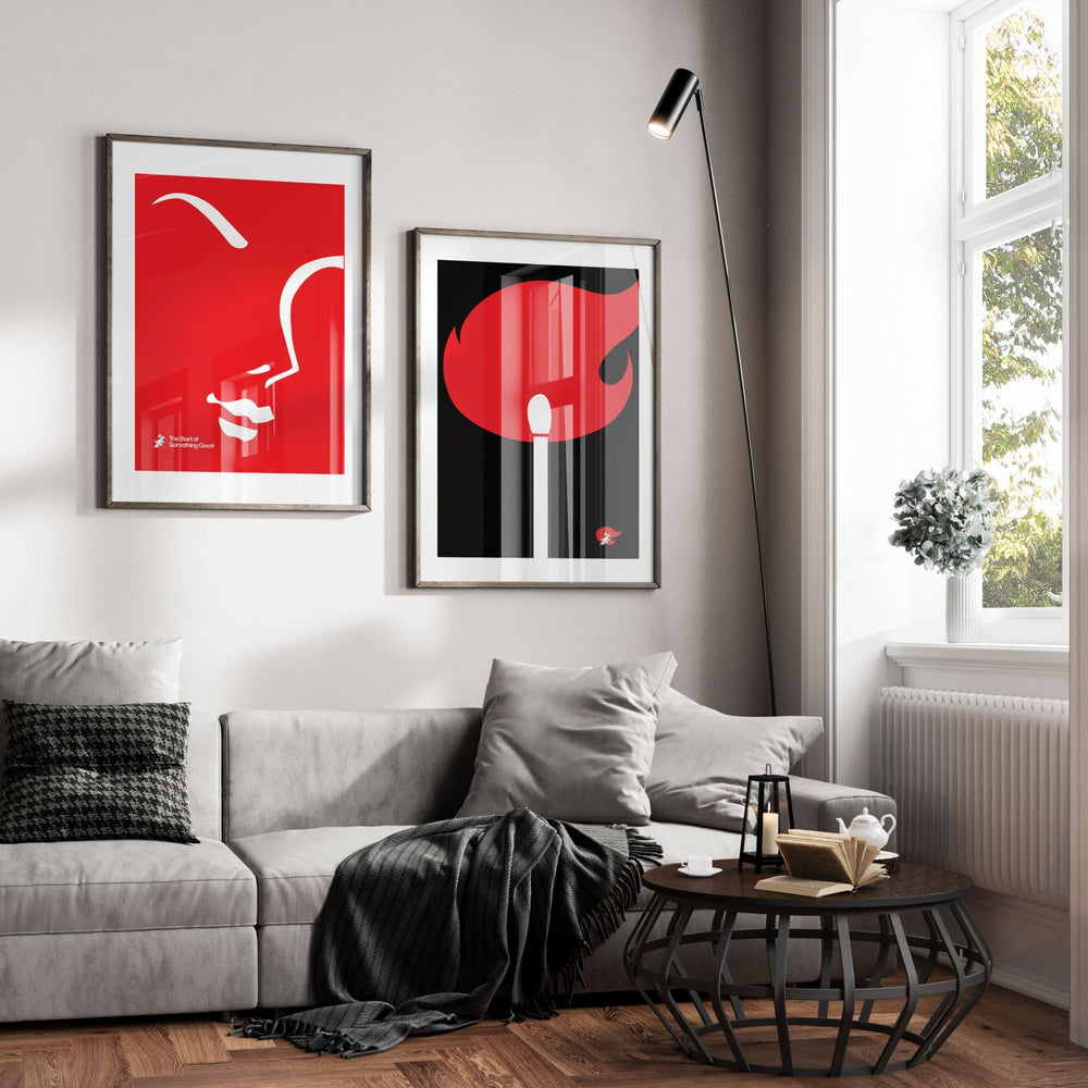 Redheads Vintage Abstract Prints Set of 2 wall - art - picture - poster