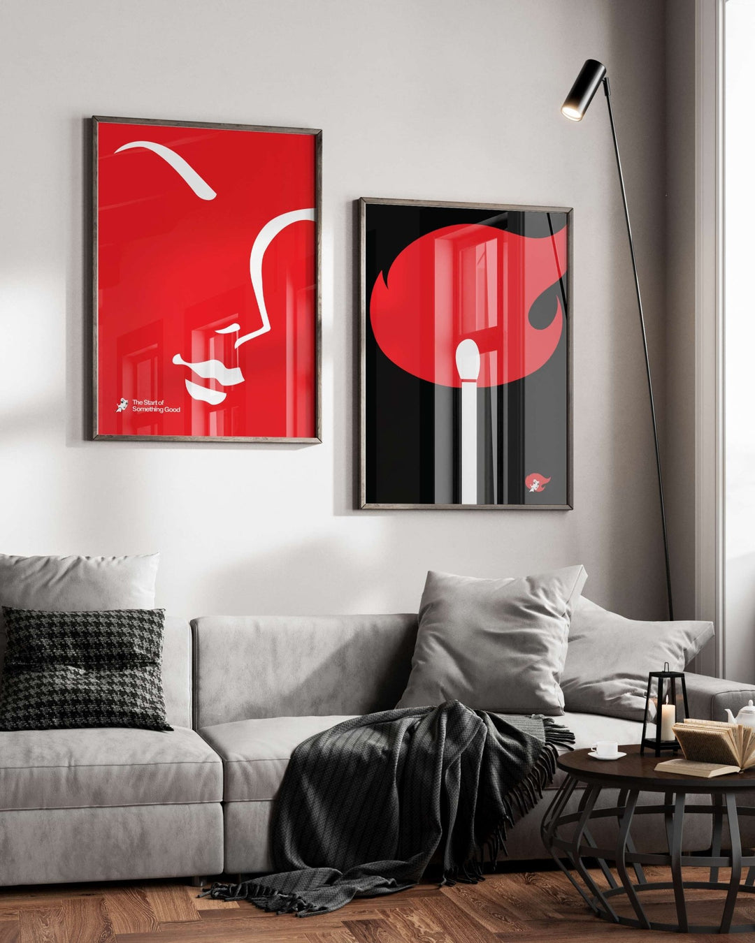 Redheads Vintage Abstract Prints Set of 2 wall - art - picture - poster