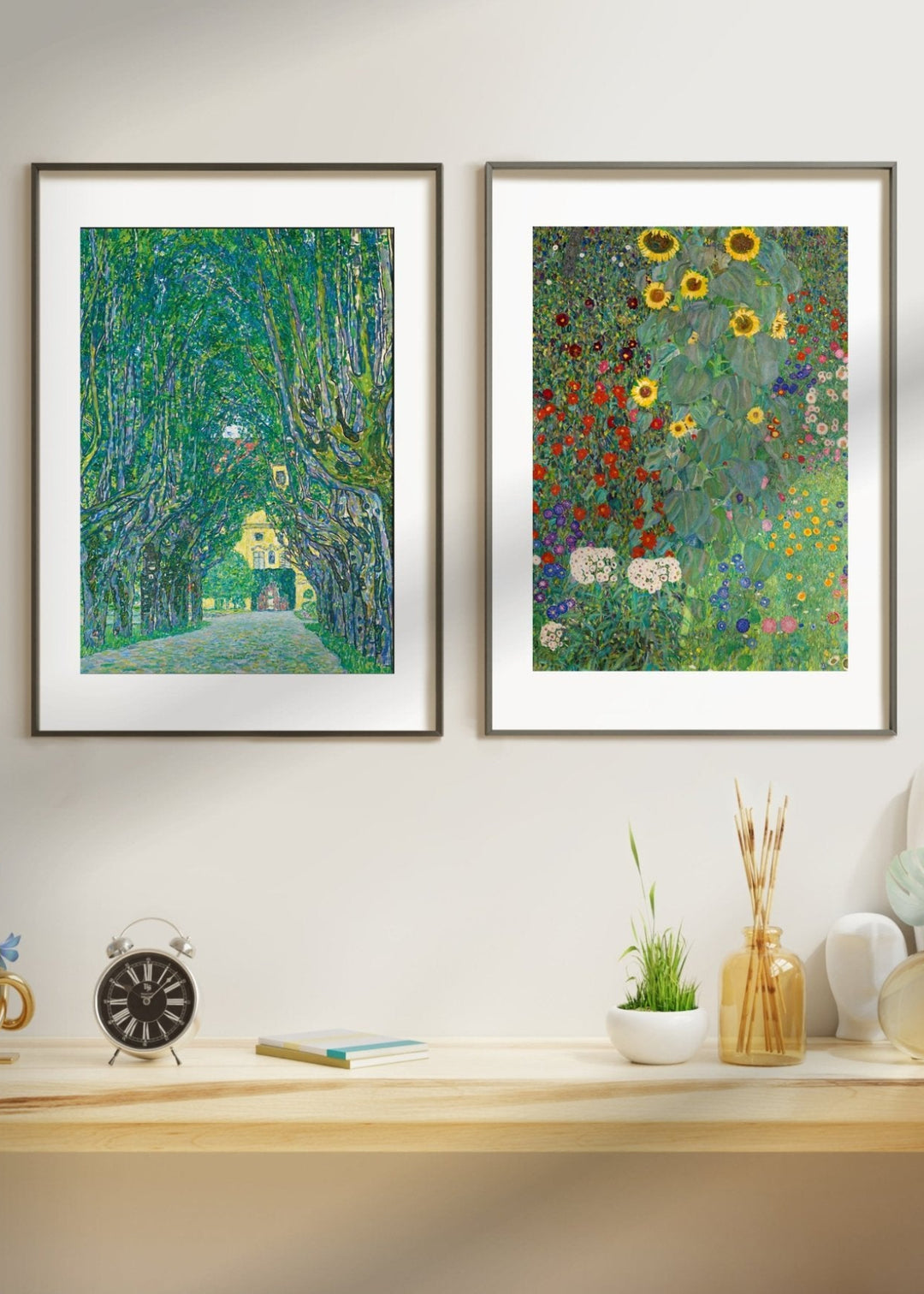 Set of 2 Exhibition Art Prints by Gustav Klimt wall - art - picture - poster