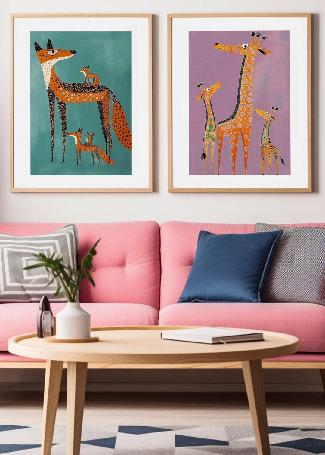 Set of 2 Kids Oil Matching Pair Prints - Style My Wall