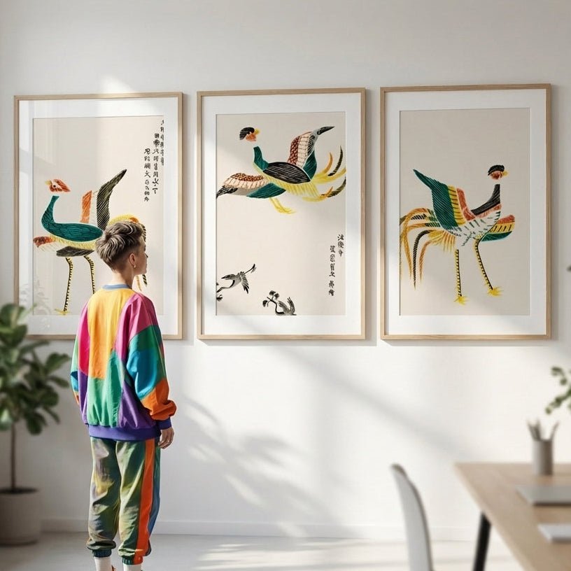 Set of 3 Japanese Wood Prints by Taguchi Tomoki wall - art - picture - poster