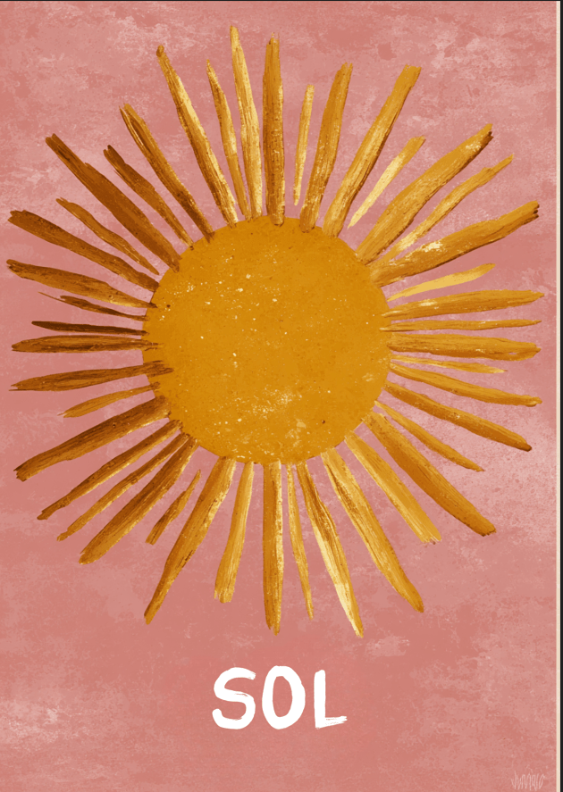 Sol Abstract Wall Art Print,frame
