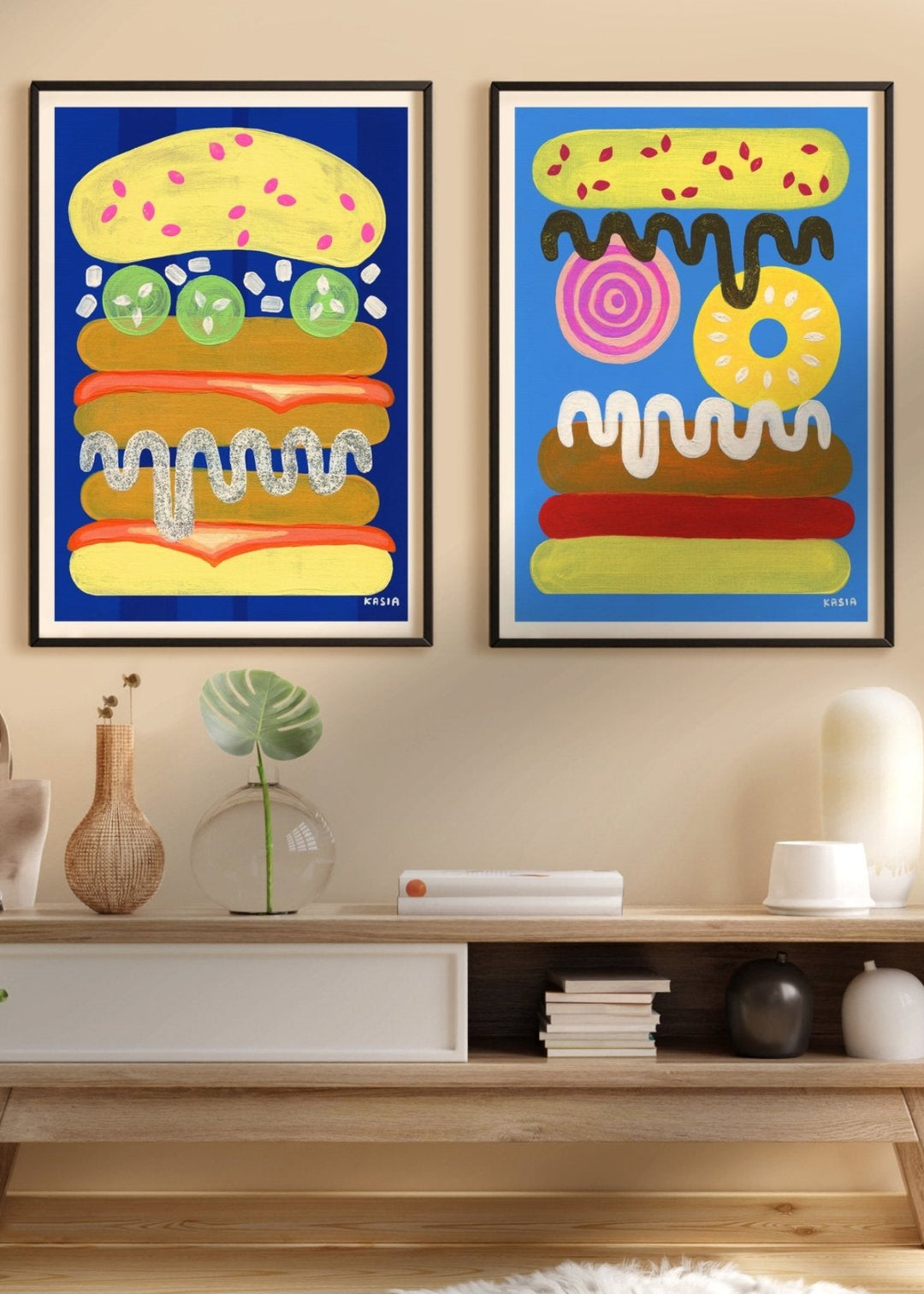 Summer Cluck Set of 2 by Kasia Sykus wall - art - picture - poster