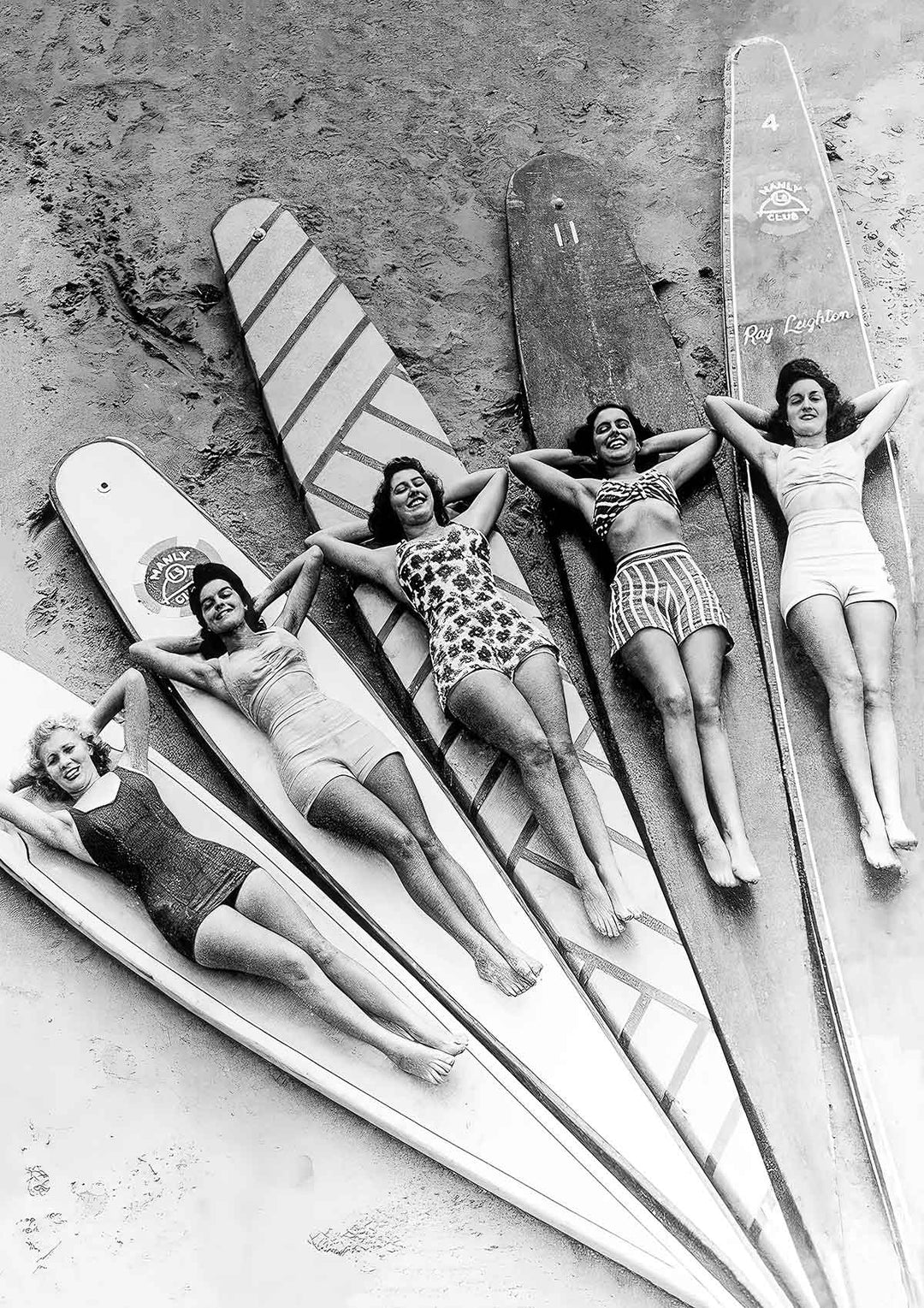 Surfer Girls Vintage Photograph Wall Art - Style My Wall,frame