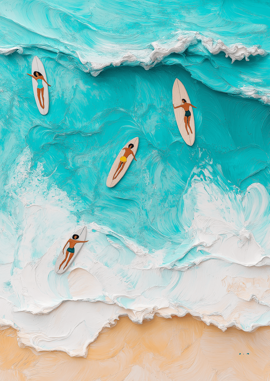 Textured Look Beach Artistic Wall Art - Style My Wall,frame