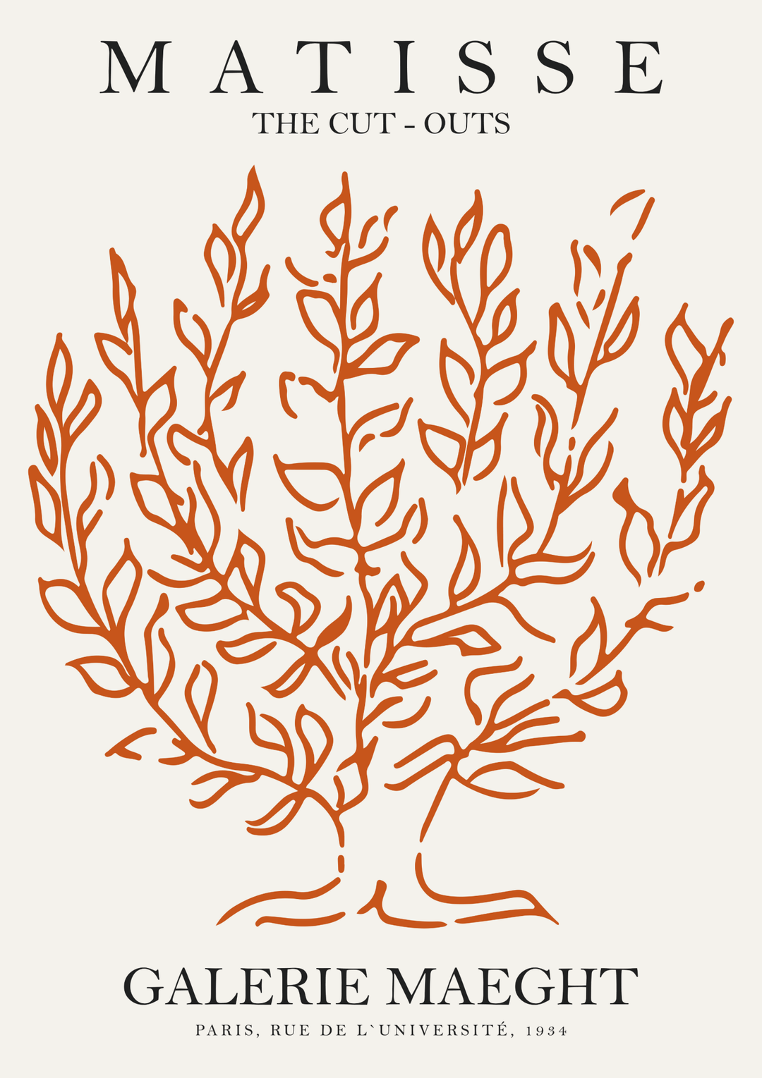 The Cut Outs Orange Tree by Henri Matisse,frame