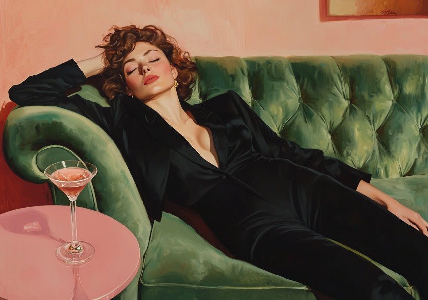 The Martini Hour Wall Art Poster Large Artwork Eclectic Poster frame