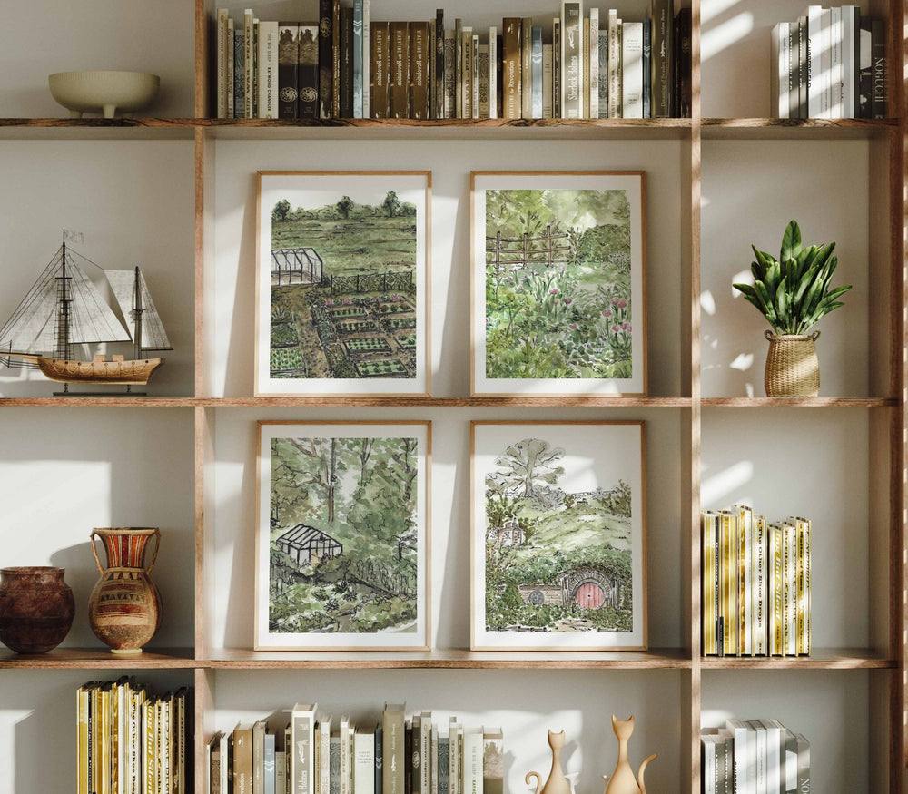 The Shire Garden Set of 4 by Josephine Wianto wall - art - picture - poster