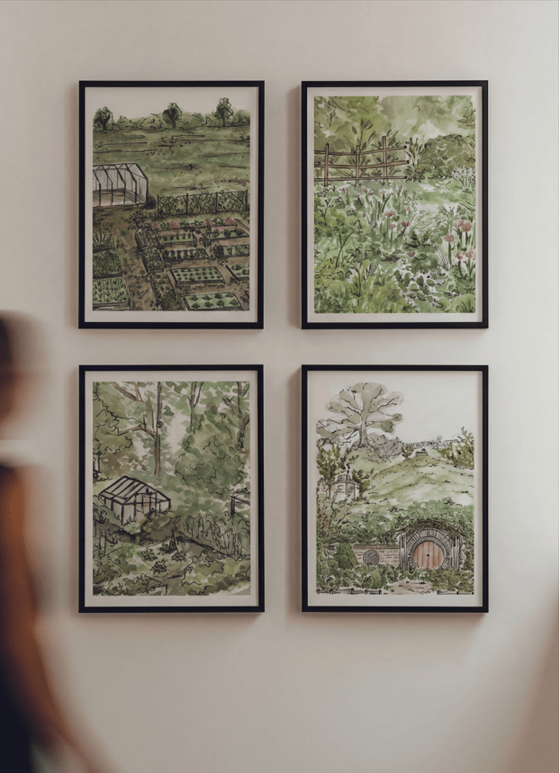 The Shire Garden Set of 4 by Josephine Wianto wall - art - picture - poster