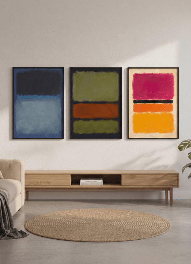 Trio Rothko Inspired Abstract Prints wall - art - picture - poster