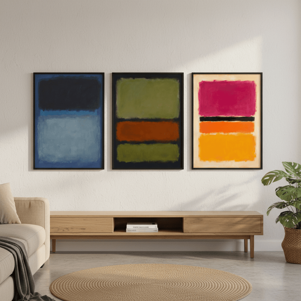 Trio Rothko Inspired Abstract Prints wall - art - picture - poster