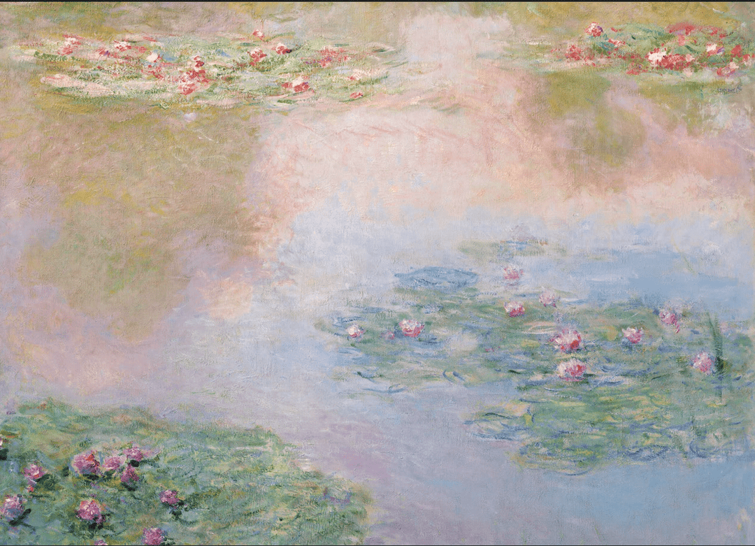 Vintage Botanical Nympheas by Claude Monet,frame