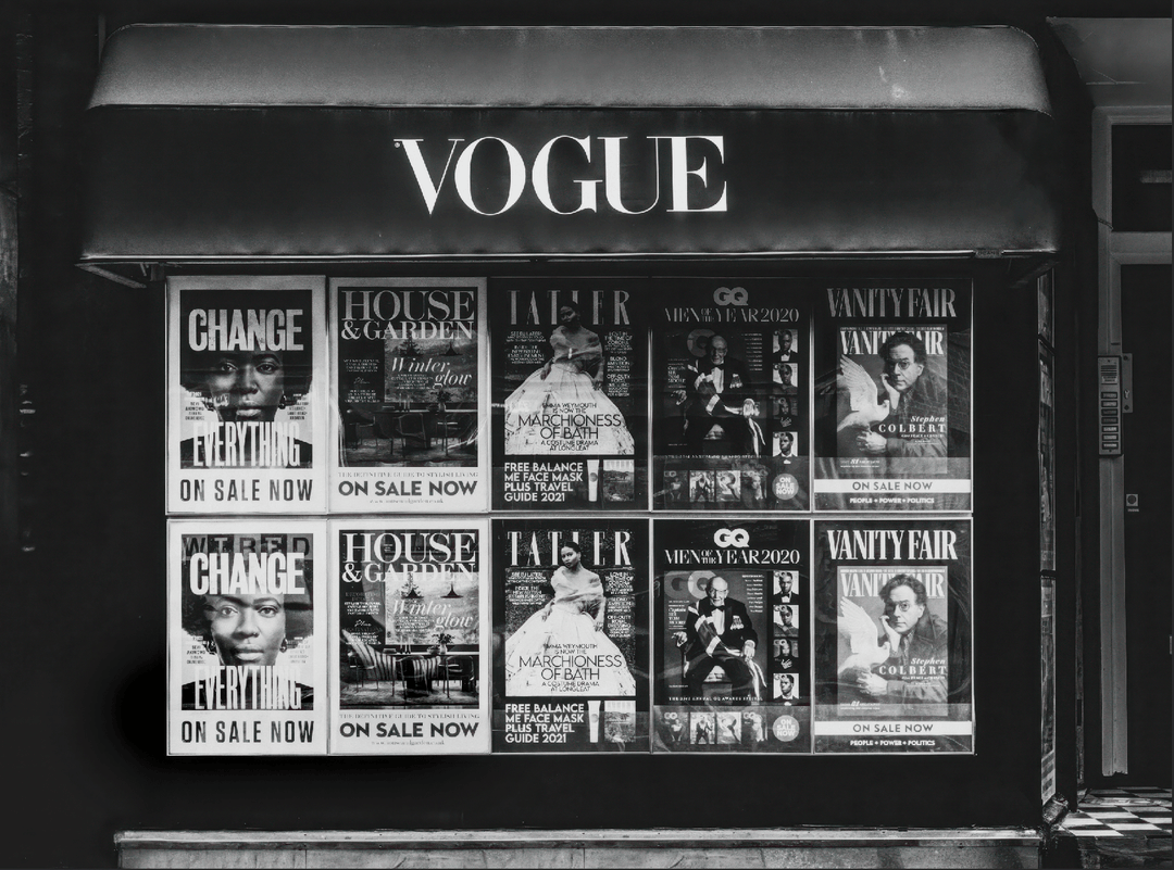 Vogue Vintage Magazine Stand Photography Print frame