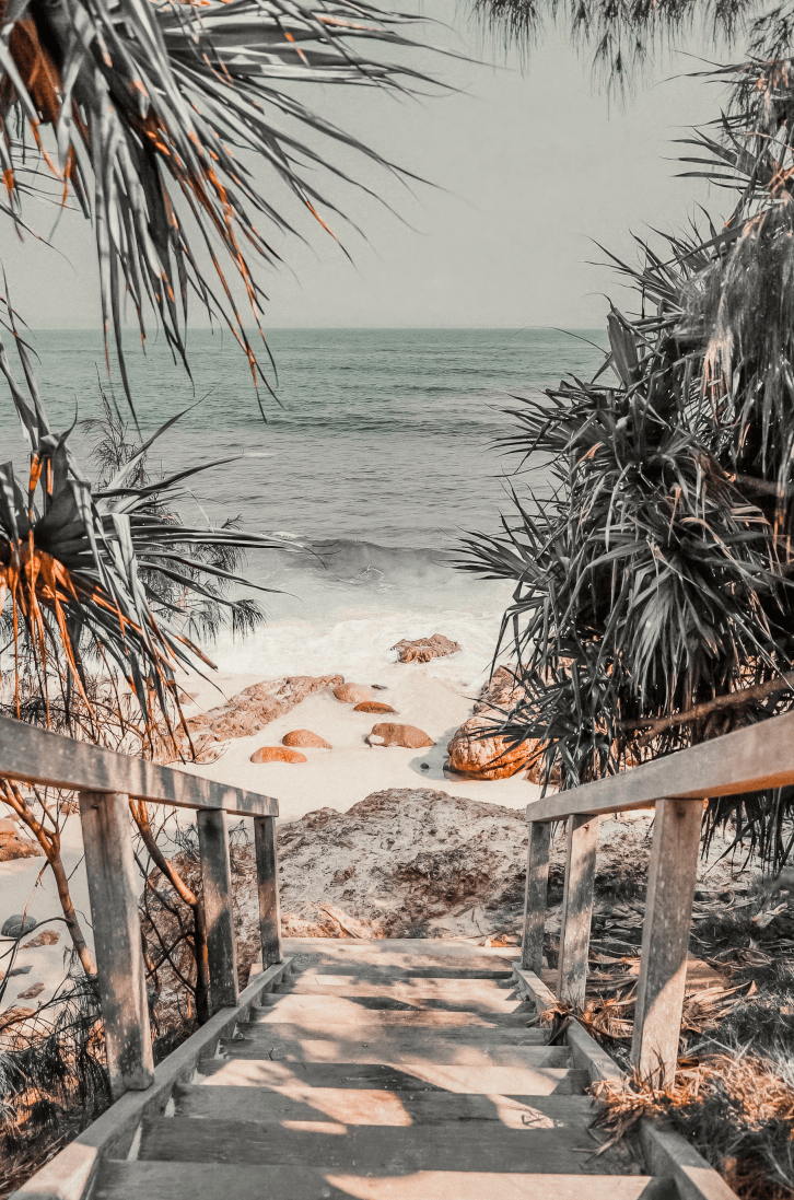 Wategos Beach Stairway Coastal Photograph frame