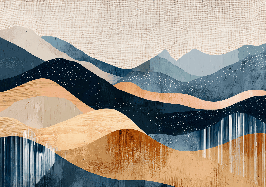 Waves of Earth Abstract Artwork wall - art - picture - poster, framed